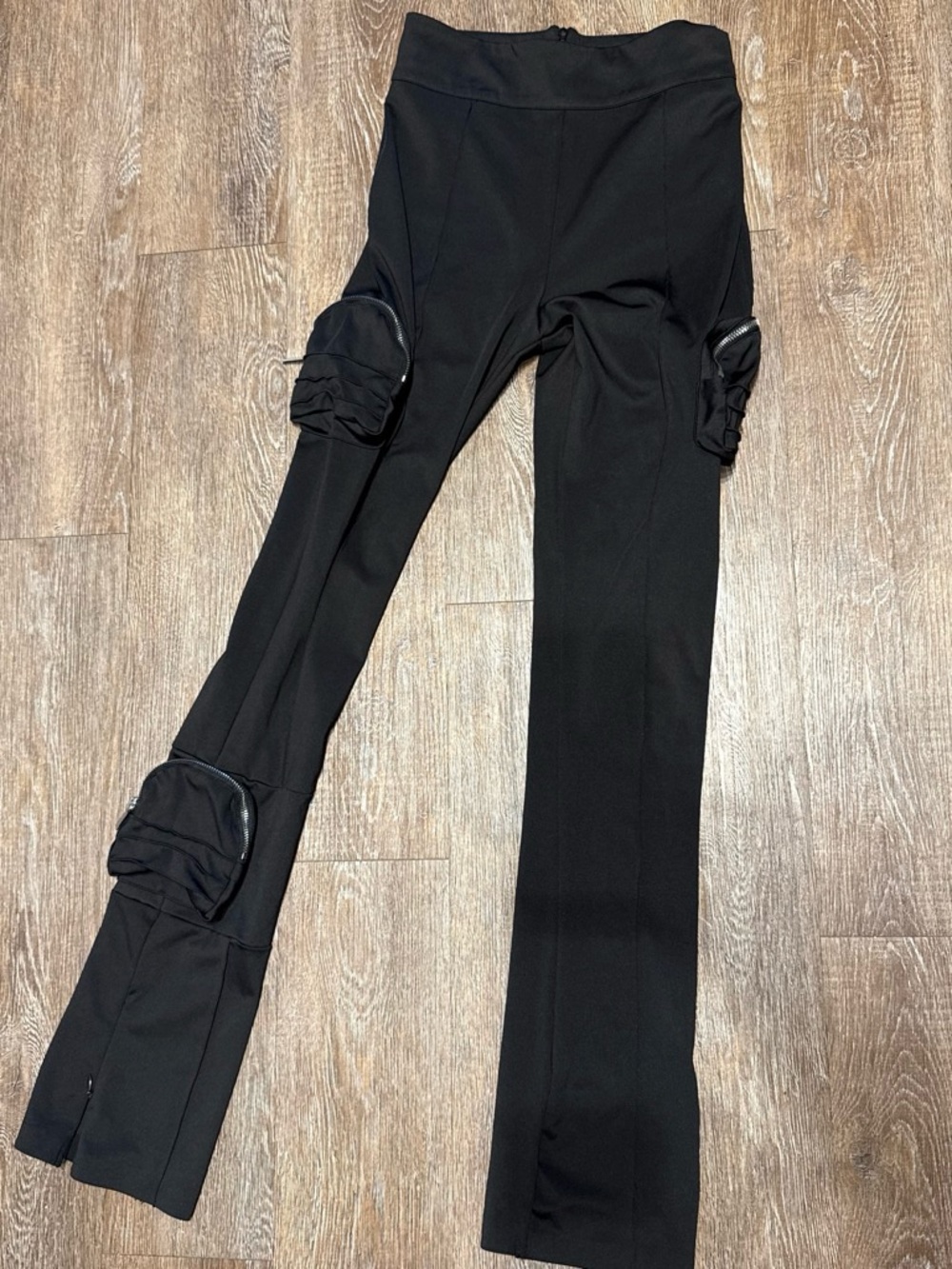 Maniere De Voir Kids Black Cargo Pocket Joggers